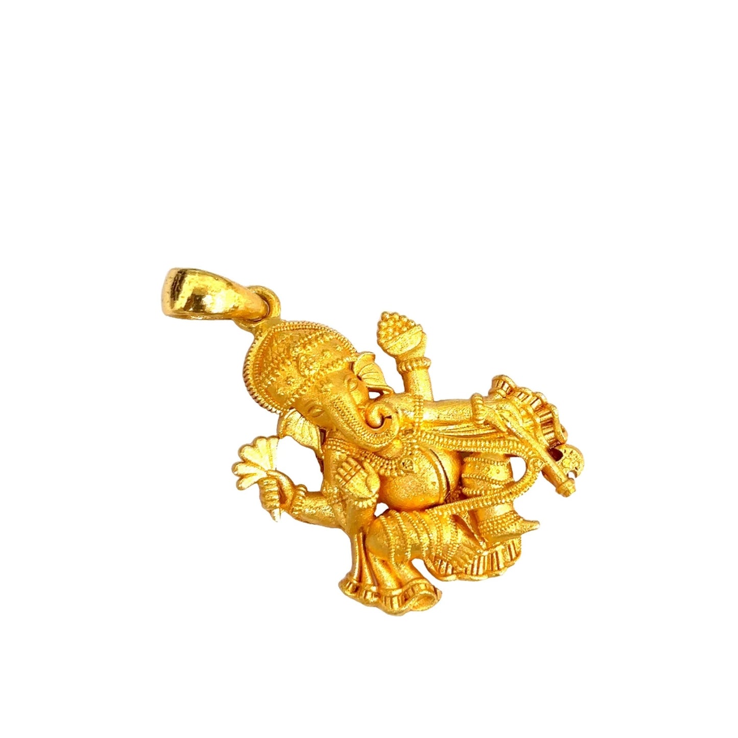 24kt Pure Gold 14.4gms Lord Ganesha Pendant - Pristine J LLC