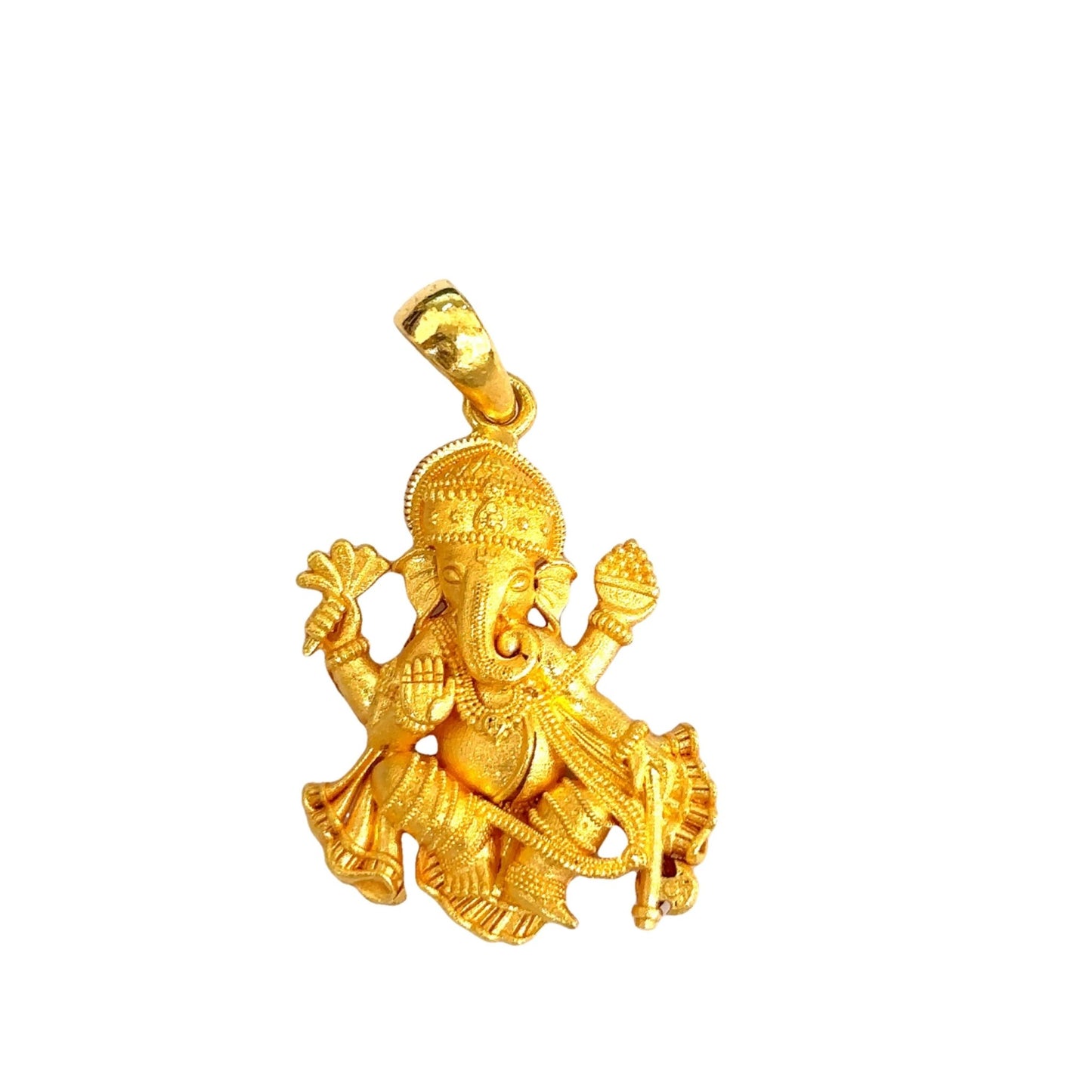 24kt Pure Gold 14.4gms Lord Ganesha Pendant - Pristine J LLC