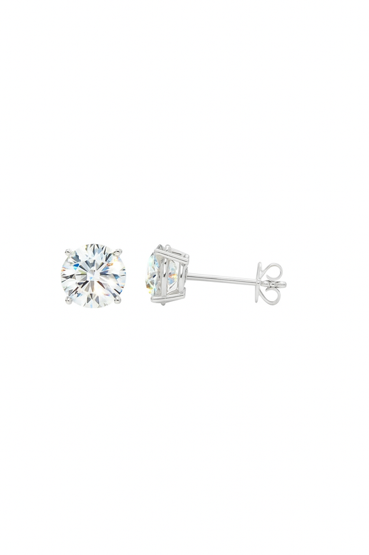 0.75ctw Four Prong Diamond Studs-Push Backs