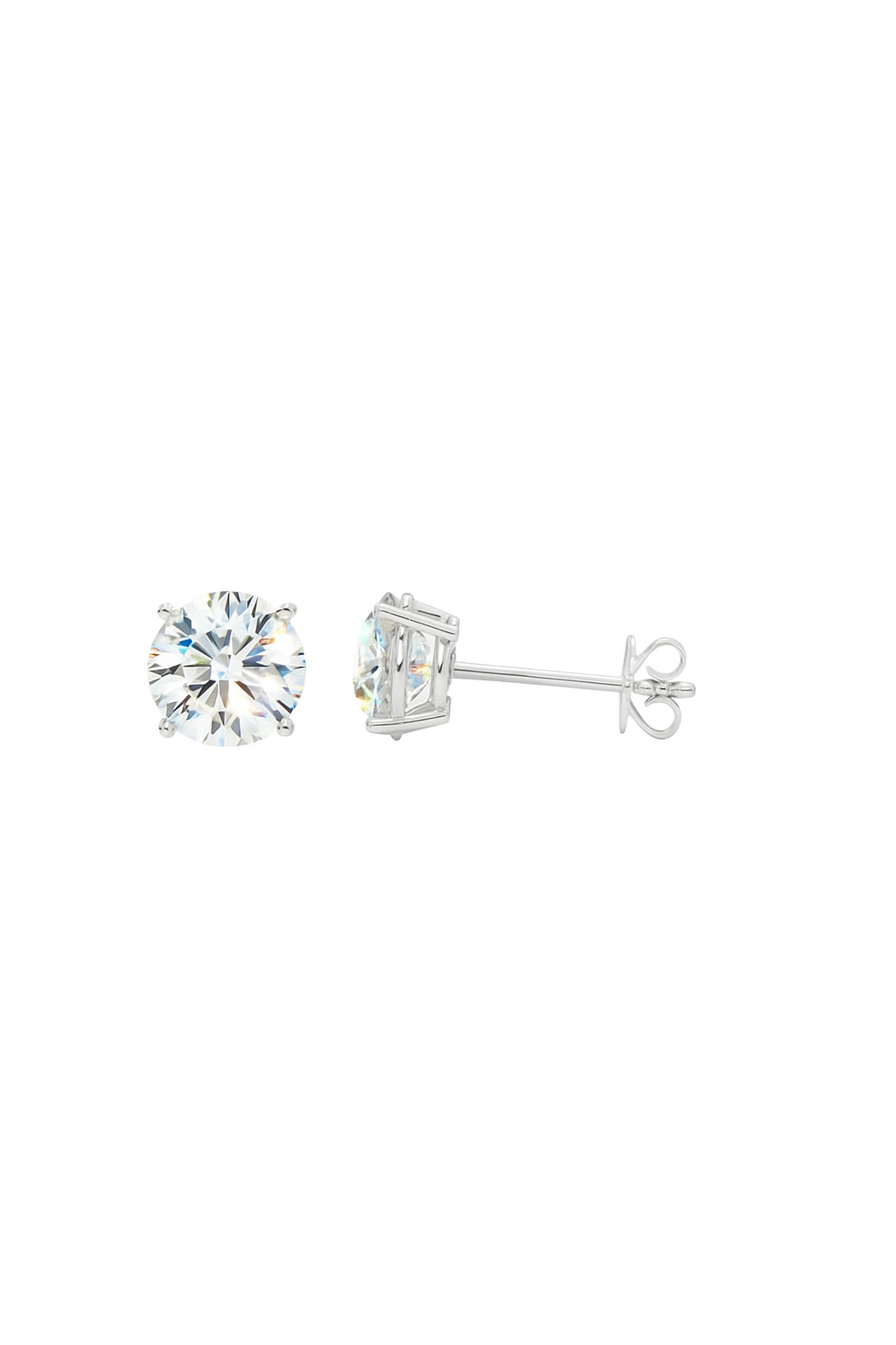 1.00ctw Four Prong Diamond Studs-Push Backs