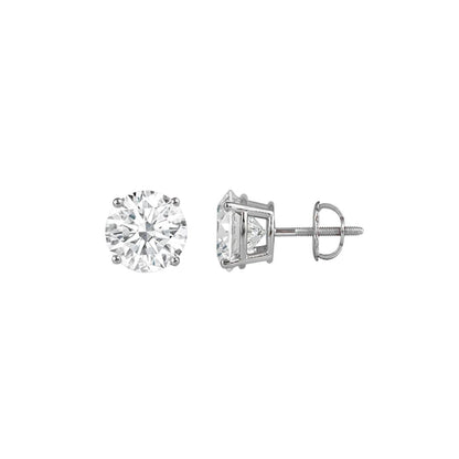 0.75ctw Four Prong Diamond Studs-Screw Backs