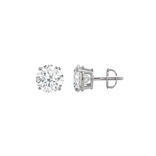 0.75ctw Four Prong Diamond Studs-Screw Backs