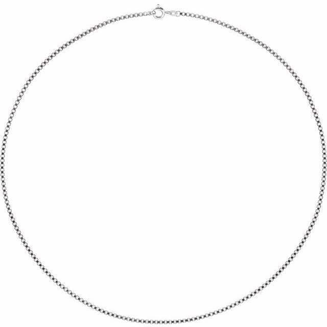 Sterling Silver 2 mm Box 20 & 24" Chain