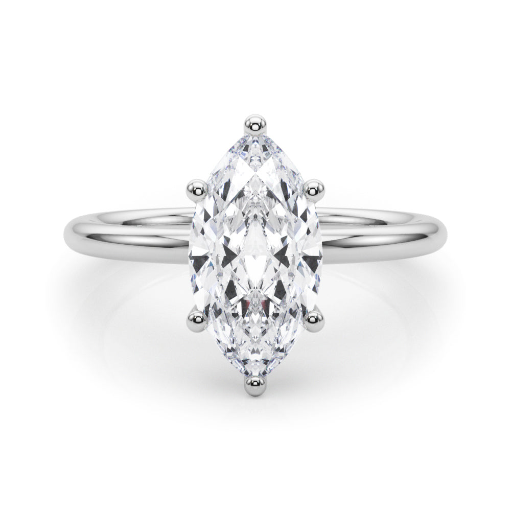 SPECIAL - IGI CERTIFIED 3.02ctw MARQUISE Halo Diamond Engagement Ring, Size : 7 (Free Sizing 6-9)