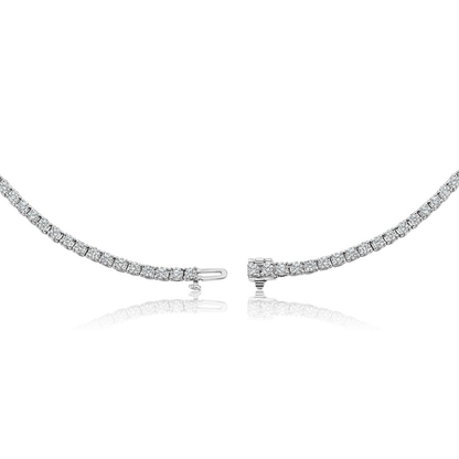 14KT White Gold 6.03 CTW Lab-Grown Diamond Tennis Necklace – 17 Inch