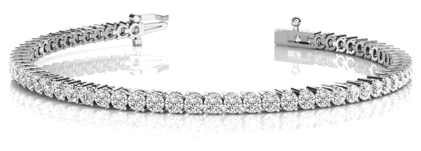 14KT White Gold Diamond Tennis Bracelet – 10.10 CTW