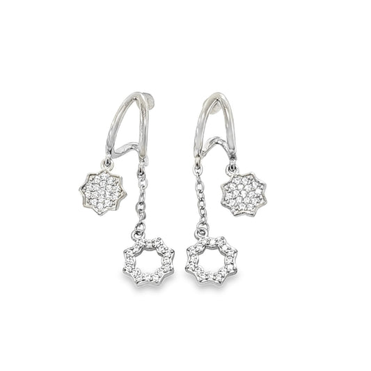 925 Silver Circe CZ Earrings - Pristine J LLC