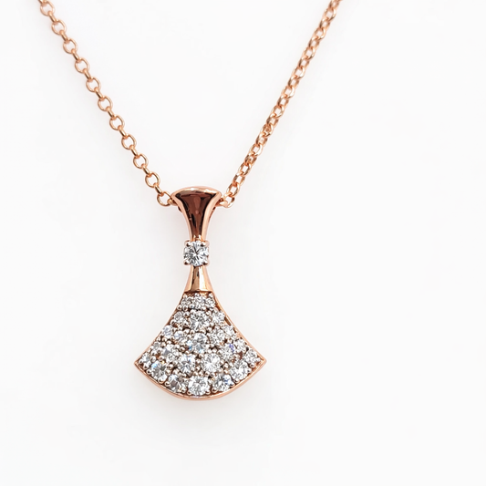 14KT Rose Gold Diamond Fashion Necklace – 0.36 CTW