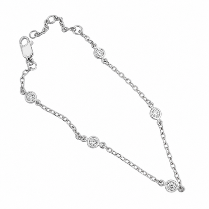 White Gold Over Sterling Silver 0.50ctw Lab Grown Diamond Bracelet