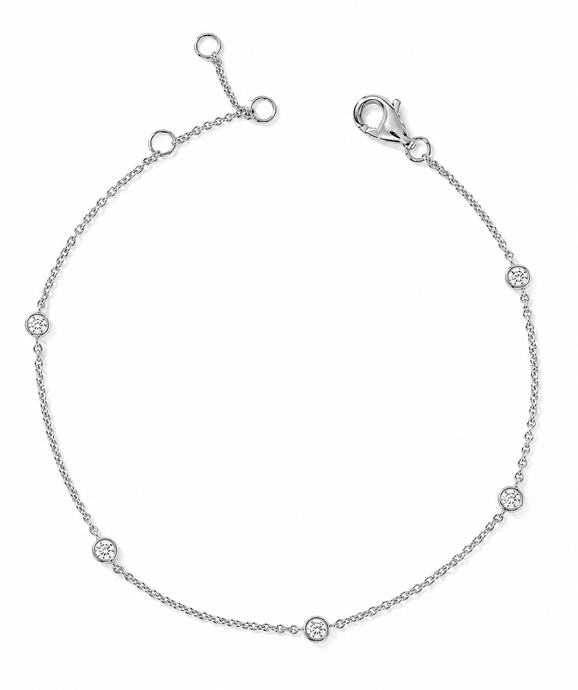White Gold Over Sterling Silver 0.50ctw Lab Grown Diamond Bracelet