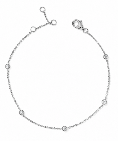 White Gold Over Sterling Silver 0.50ctw Lab Grown Diamond Bracelet