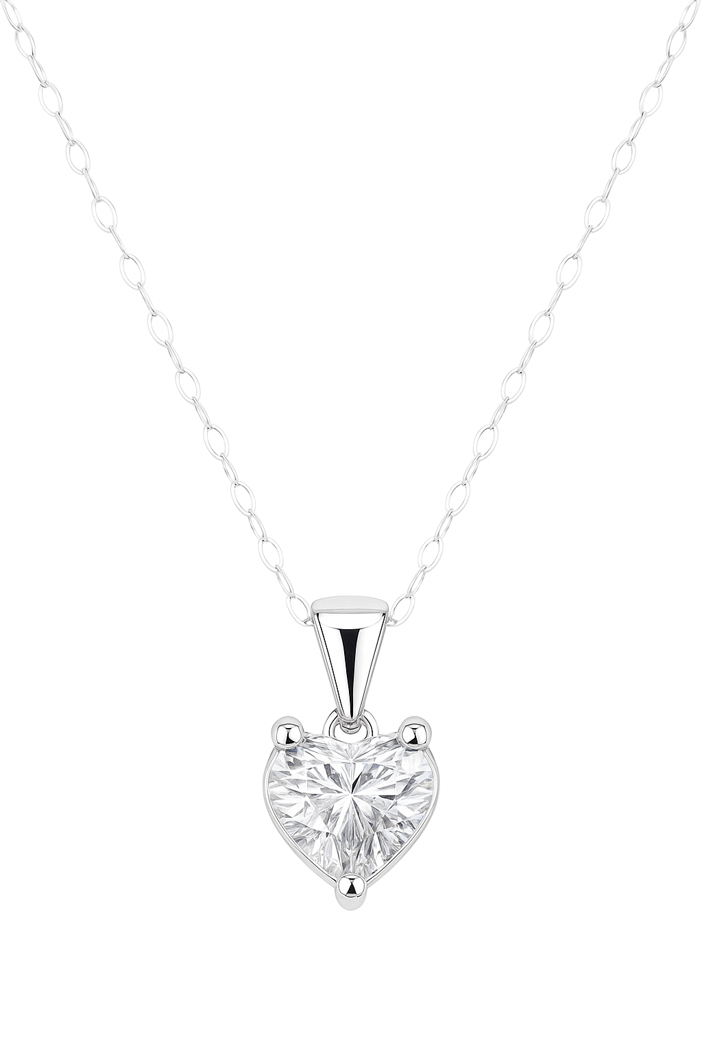 1.03ct Heart Solitaire Diamond Necklace