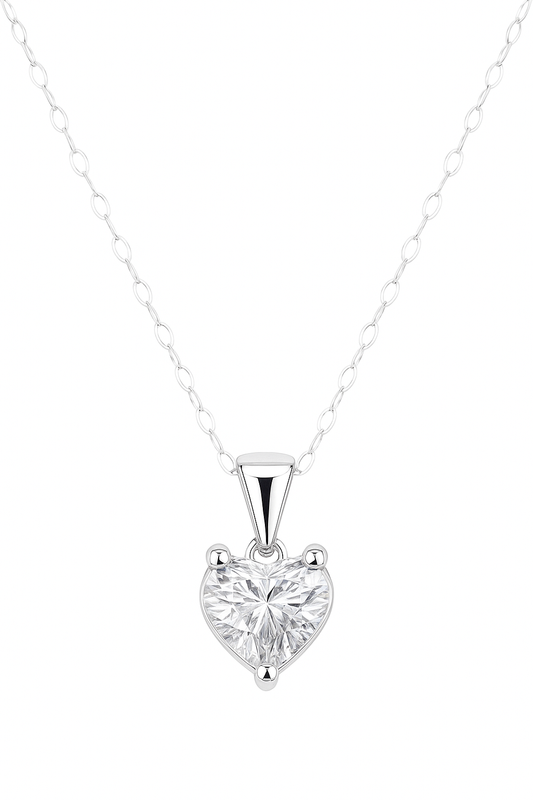1.03ct Heart Solitaire Diamond Necklace
