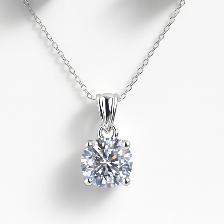 1.15ctw CERTIFIED Lab Grown Diamond Hidden Halo Solitaire Necklace