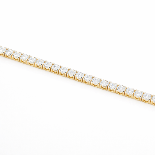 14k Yellow  Gold 5.65ctw Diamond Tennis Bracelet