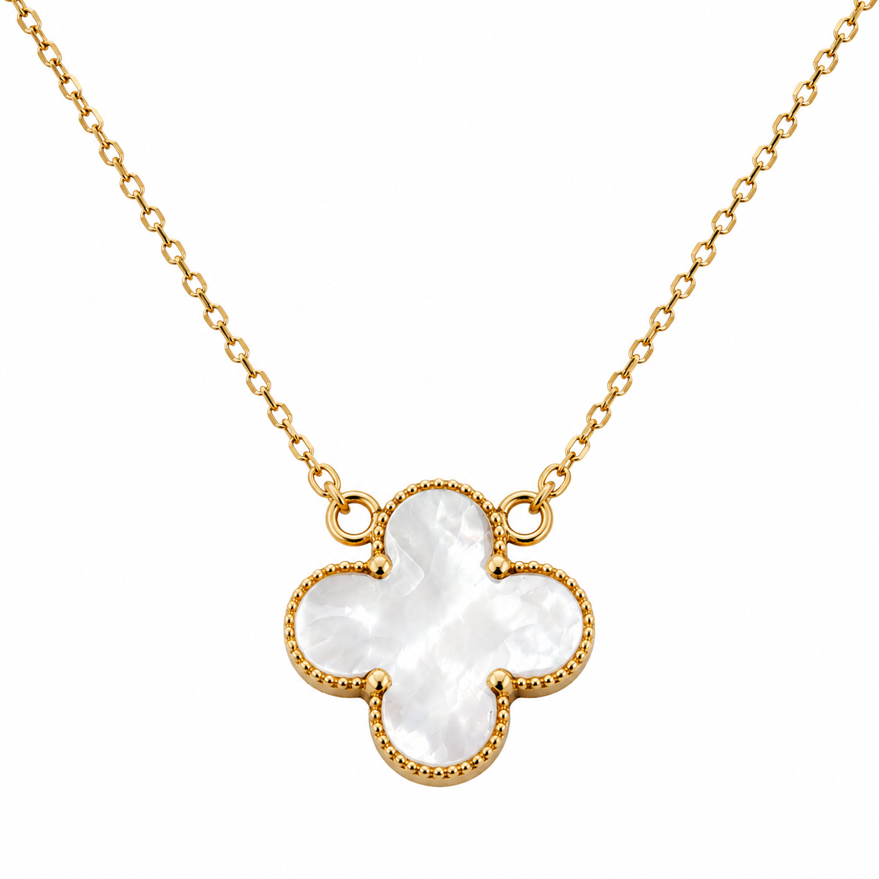 14kt Yellow Gold Mother of Pearl Pendant Necklace, 16.50 mm