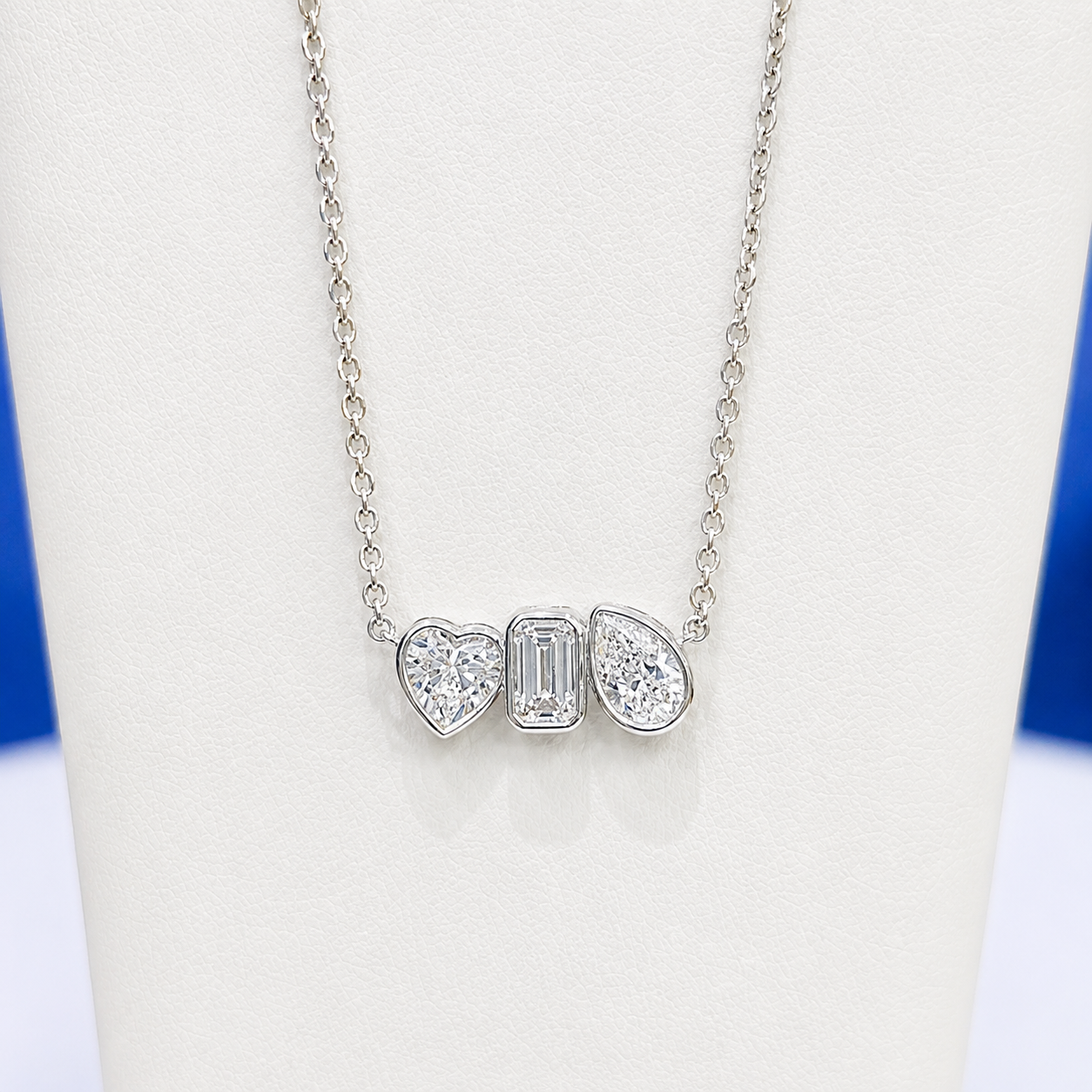 14KT Multi-Shape Lab Grown Diamond Necklace – 1.01 CTW | 17 Inches