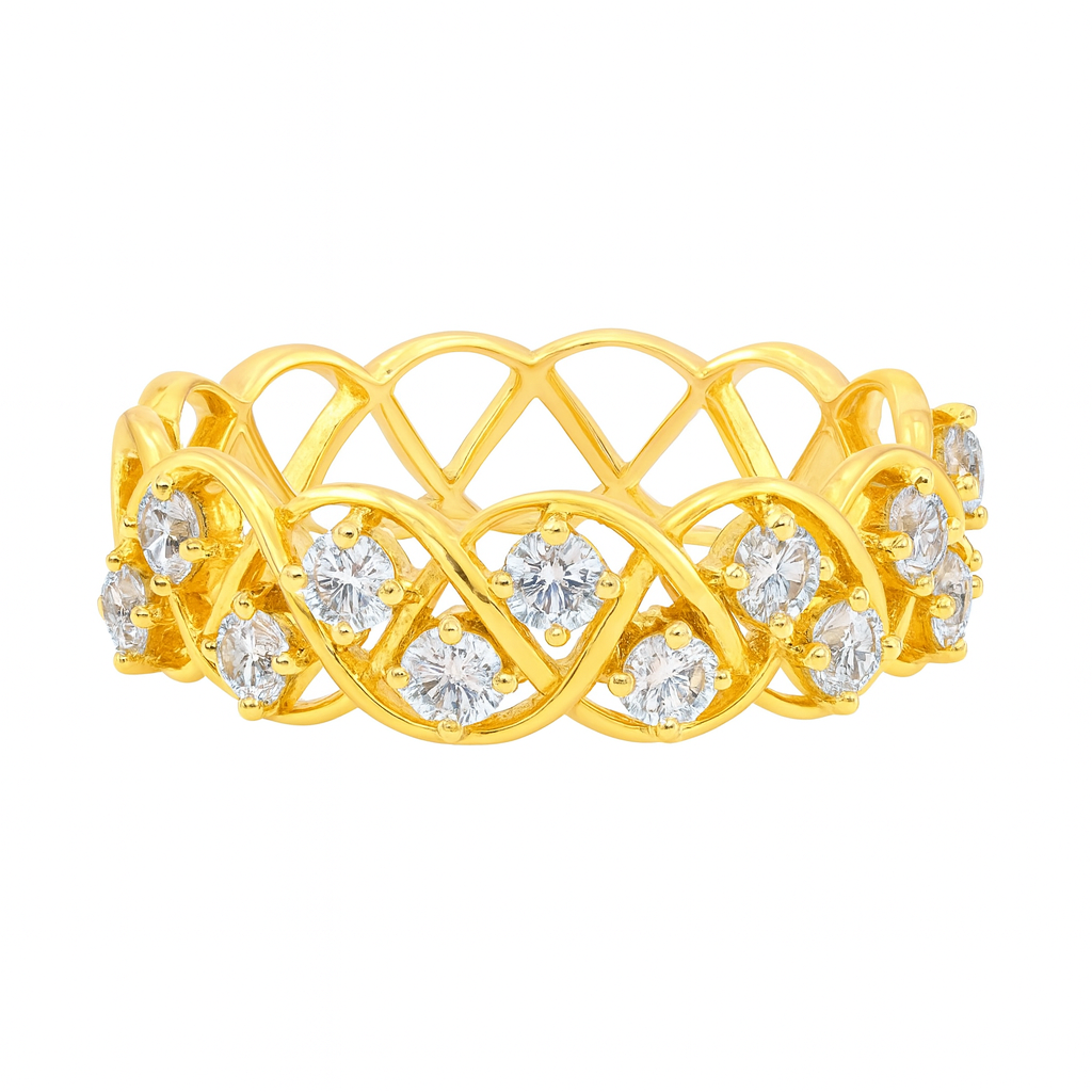 18KT Yellow Gold 1.00ct Diamond Band Ring – Size 7.25
