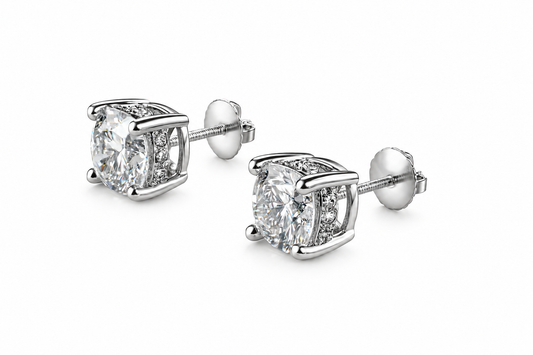 2.15 CTW CERTIFIED Lab-Grown Diamond Hidden Halo Solitaire Stud Earrings