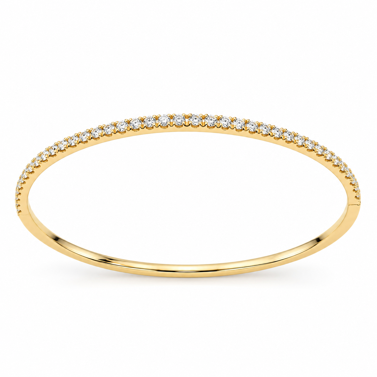 18KT Yellow Gold 1.00 CTW Natural Diamond Bangle – G Color VS Clarity