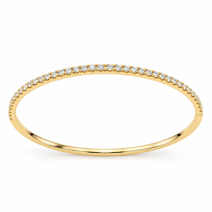 18KT Yellow Gold 1.00 CTW Natural Diamond Bangle – G Color VS Clarity