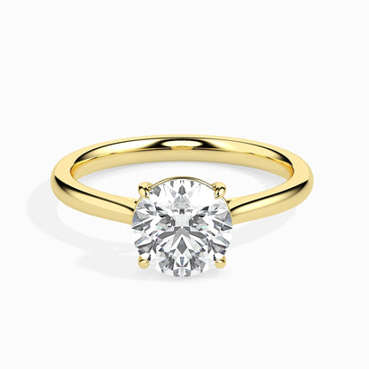 0.50ct Solitaire Diamond Wedding Ring in 14K Solid Gold – Size 5.5 (Free resizing 6–8)