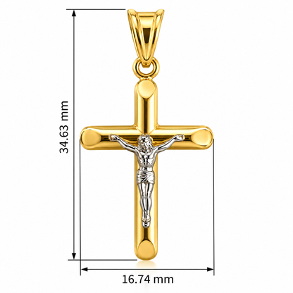 14K Yellow Gold 1.09gm Cross Pendant Only