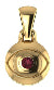 JANUARY GARNET Sterling Silver Evil Eye Unisex Birthstone Pendant Only