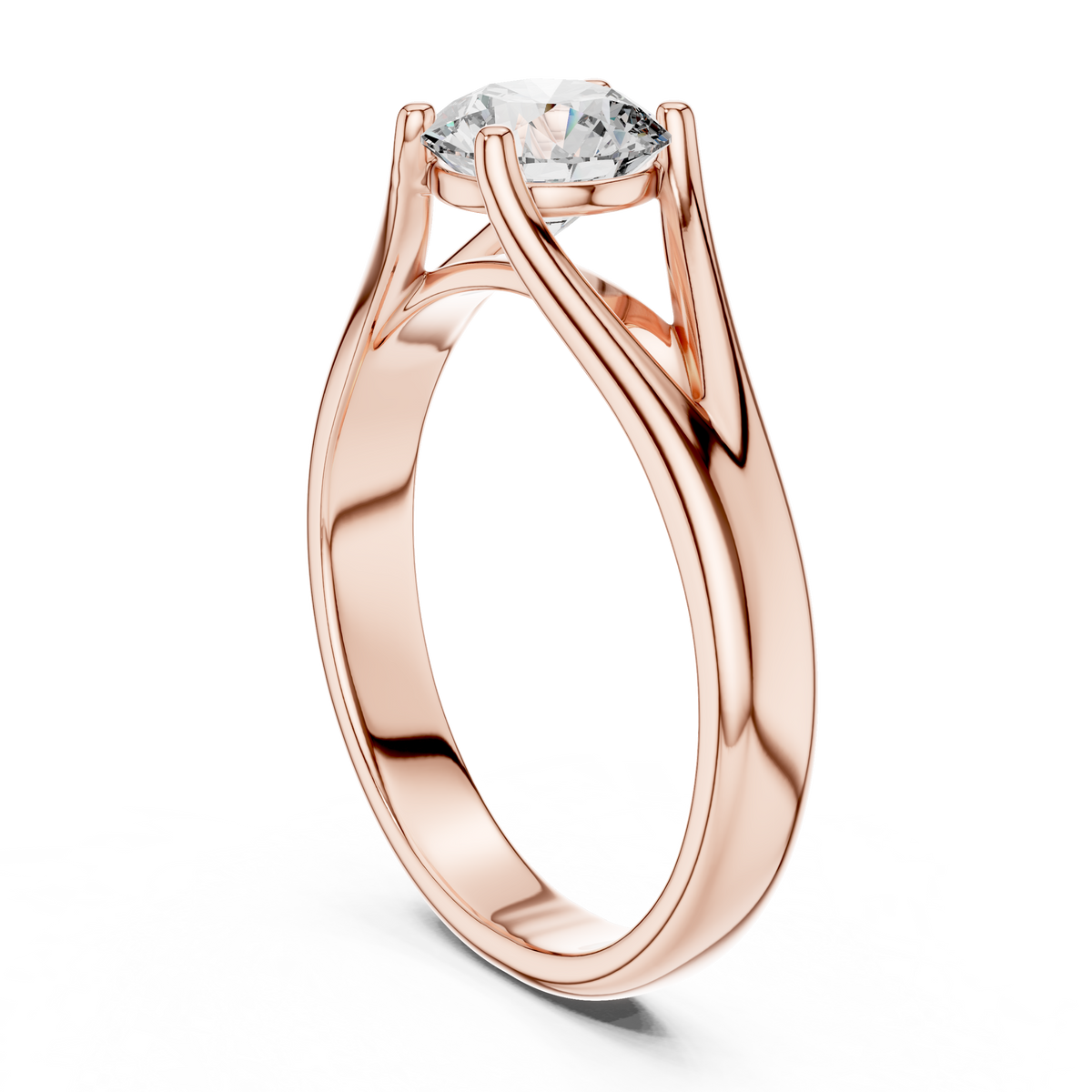 14K Gold IGI Certified 1.00 CT Lab-Grown Diamond Solitaire Ring