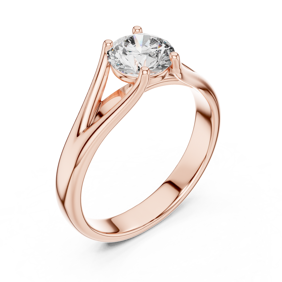 14K Gold IGI Certified 1.00 CT Lab-Grown Diamond Solitaire Ring