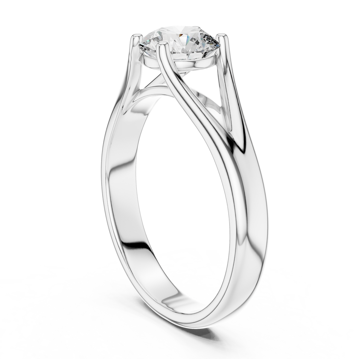 14K Gold IGI Certified 1.00 CT Lab-Grown Diamond Solitaire Ring