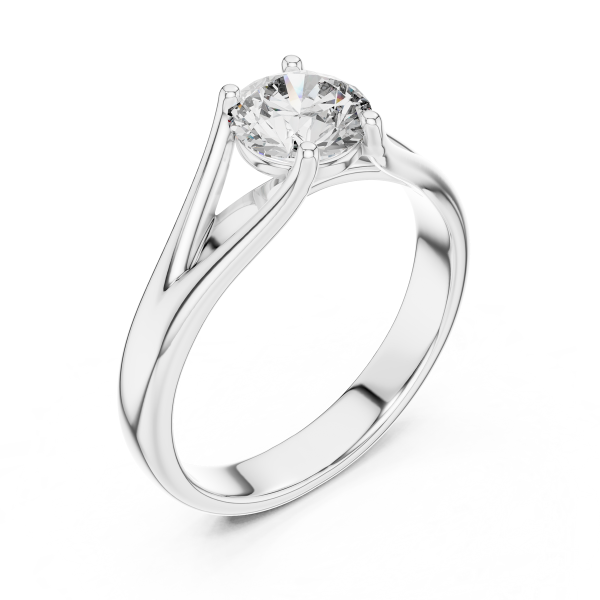14K Gold IGI Certified 1.00 CT Lab-Grown Diamond Solitaire Ring