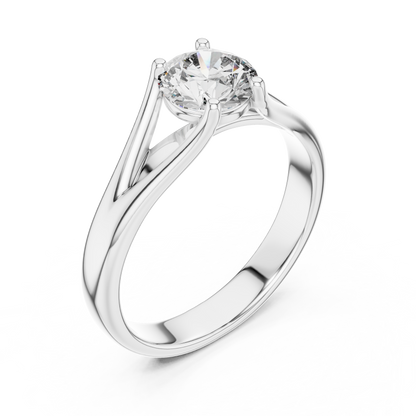 14K Gold IGI Certified 1.00 CT Lab-Grown Diamond Solitaire Ring