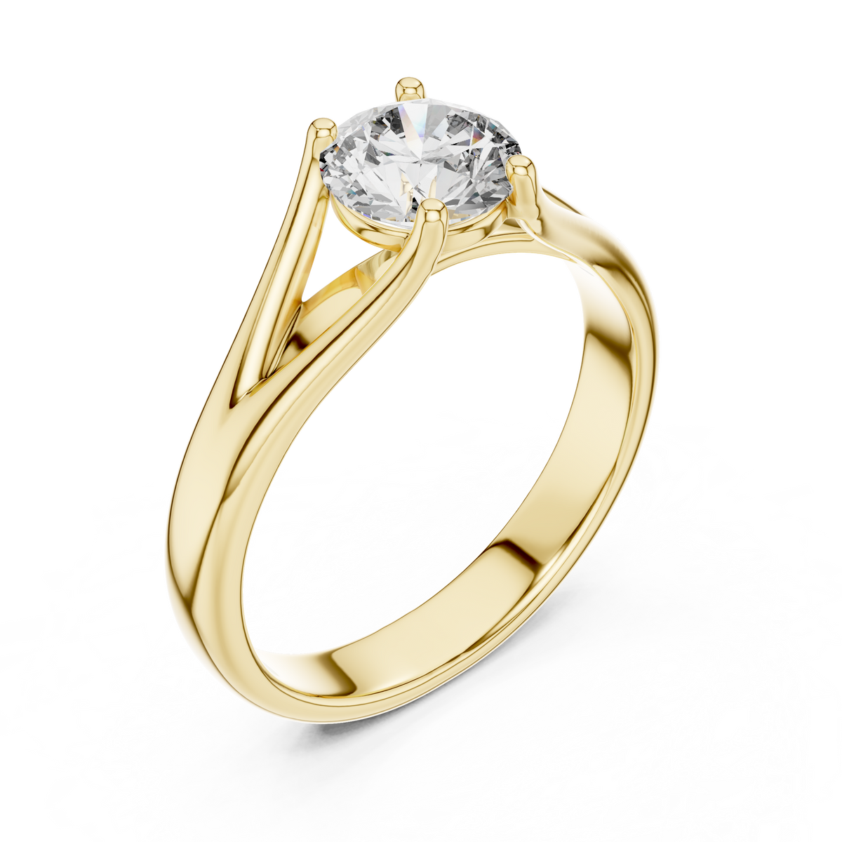 14K Gold IGI Certified 1.00 CT Lab-Grown Diamond Solitaire Ring
