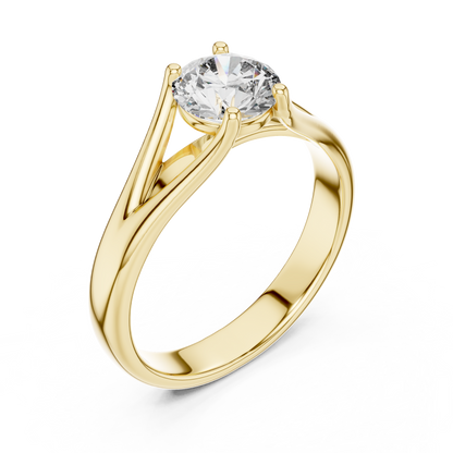 14K Gold IGI Certified 1.00 CT Lab-Grown Diamond Solitaire Ring
