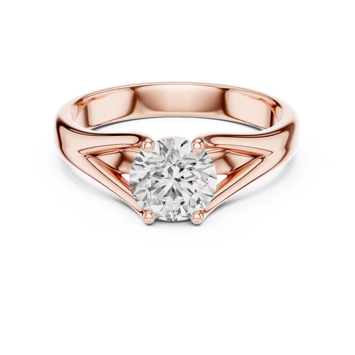 14K Gold IGI Certified 1.00 CT Lab-Grown Diamond Solitaire Ring