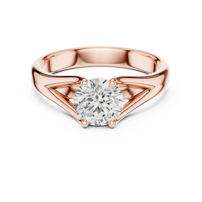 14K Gold IGI Certified 1.00 CT Lab-Grown Diamond Solitaire Ring