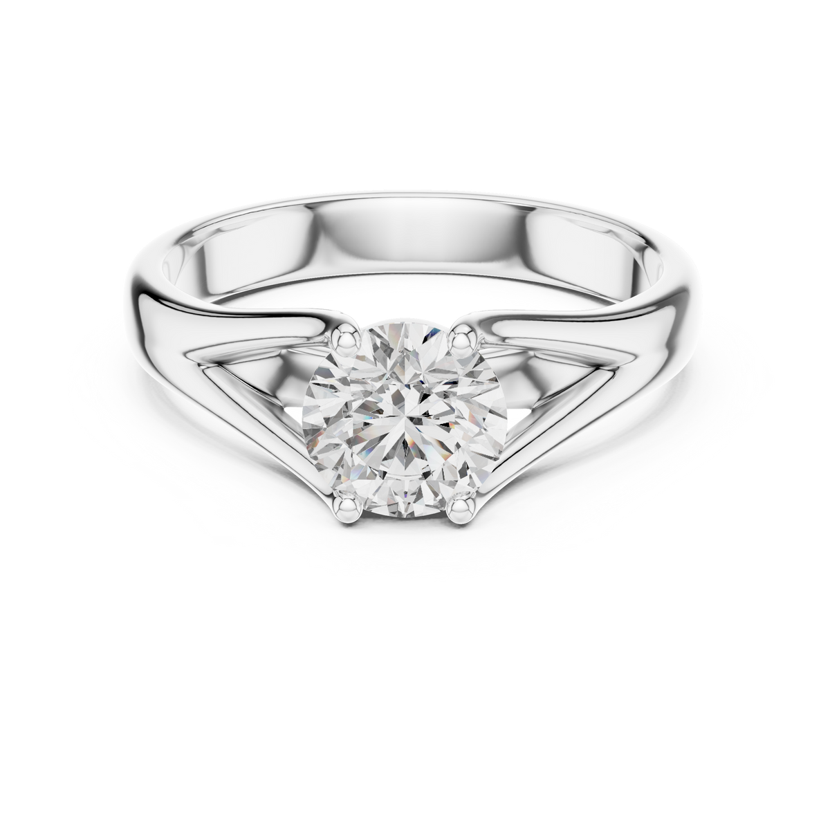 14K Gold IGI Certified 1.00 CT Lab-Grown Diamond Solitaire Ring