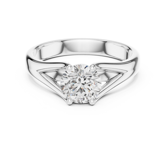 14K Gold IGI Certified 1.00 CT Lab-Grown Diamond Solitaire Ring