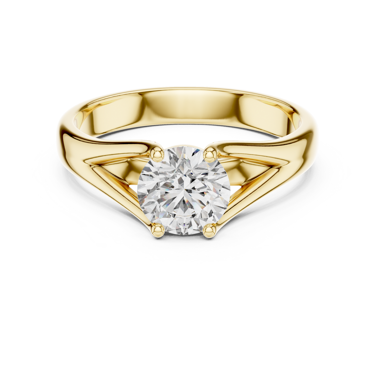 14K Gold IGI Certified 1.00 CT Lab-Grown Diamond Solitaire Ring