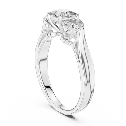 14K Gold 1.25CT Lab-Grown Diamond Engagement Ring and Heart Shape