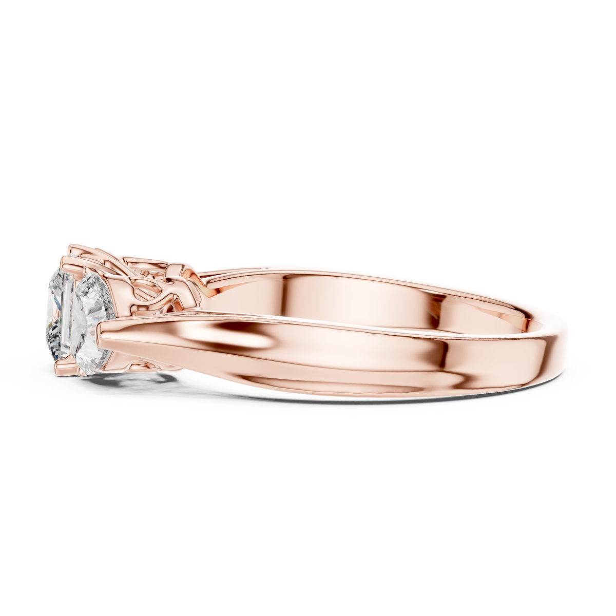 14K Gold 1.25CT Lab-Grown Diamond Engagement Ring and Heart Shape