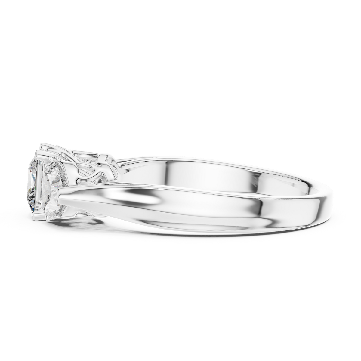 14K Gold 1.25CT Lab-Grown Diamond Engagement Ring and Heart Shape