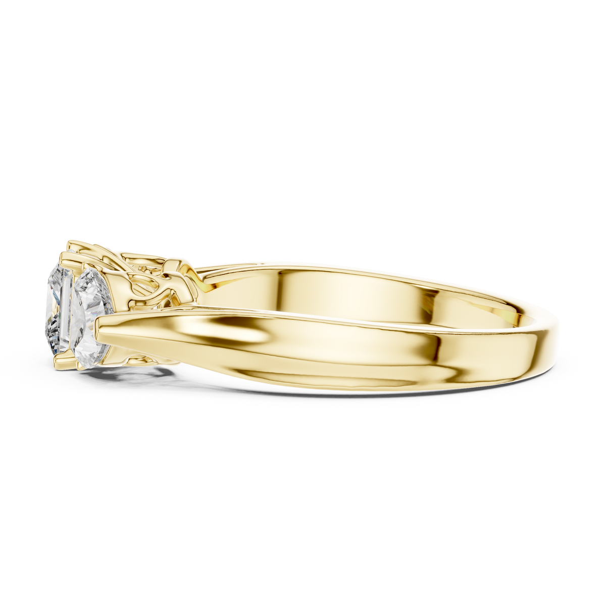 14K Gold 1.25CT Lab-Grown Diamond Engagement Ring and Heart Shape