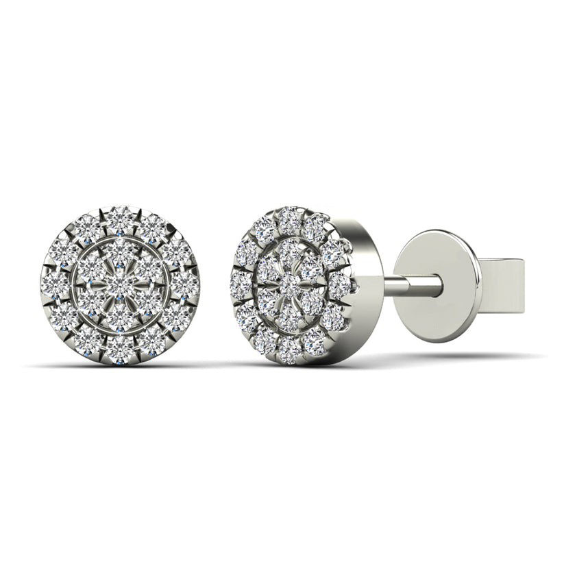 0.12ctw Diamond MINI Micro-pave Round Stud Earrings