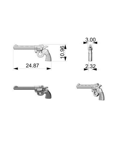 Magnum Gun Necklace Pendant