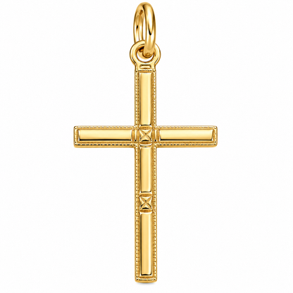 14K Yellow Gold 0.41gm Cross Pendant Only