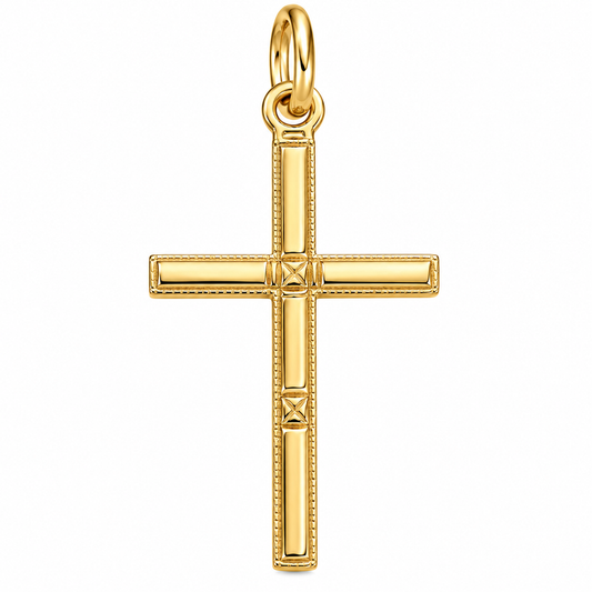 14K Yellow Gold 0.41gm Cross Pendant Only