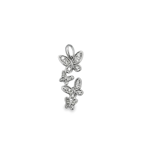 10kt 0.25ct Diamond Butterfly Pendant Only