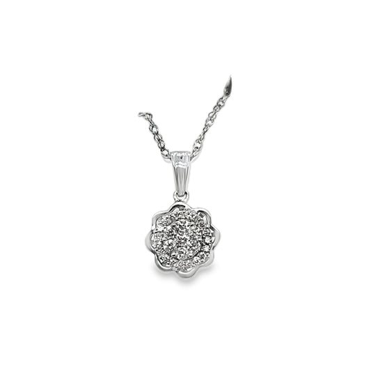 0.30ct Flower Necklace Pendant